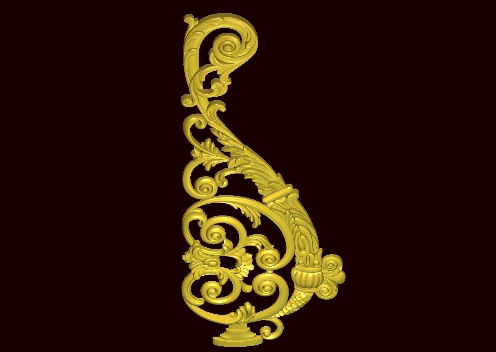 Classic decor ornament 195 3D model_5