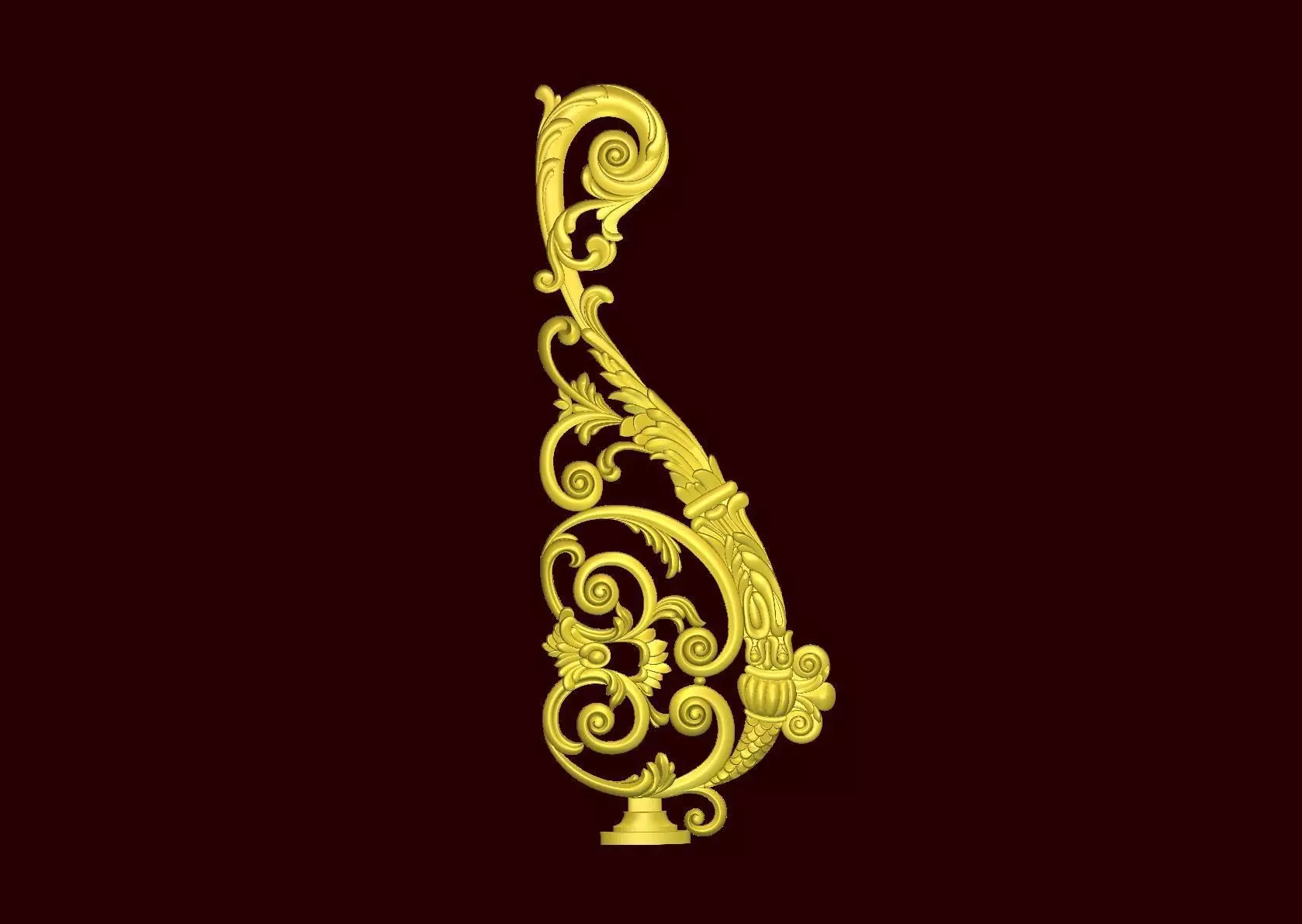 Classic decor ornament 195 3D model_0