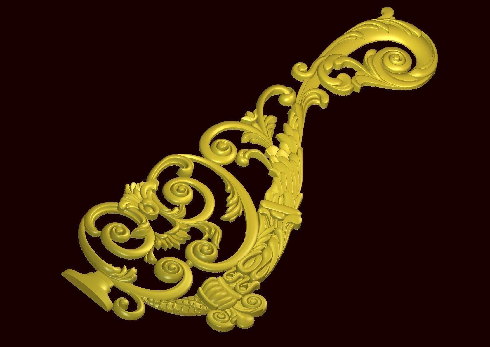 Classic decor ornament 195 3D model_1