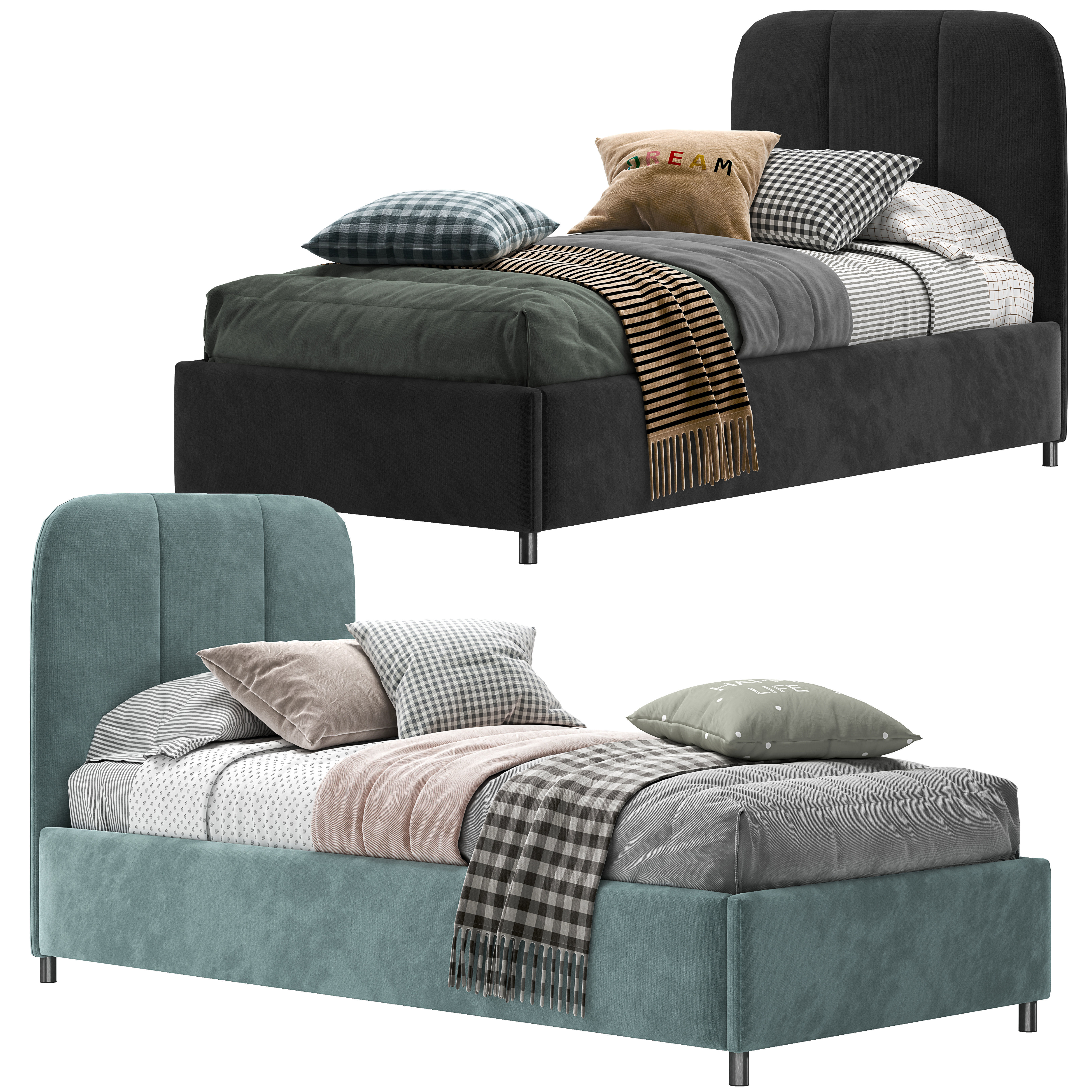 Nuance Twin Bed 3D model_6