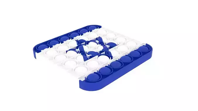 Square Flag of Israel Pop It Fidget Toy 3D model