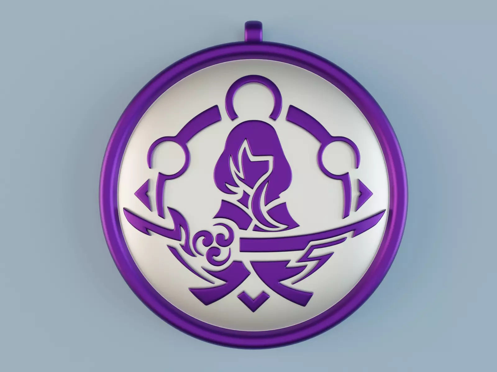 Genshin Impact Raiden Shogun Emblem pendant 3D print model