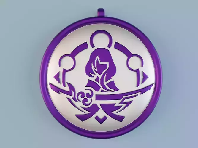 Genshin Impact Raiden Shogun Emblem pendant 3D print model