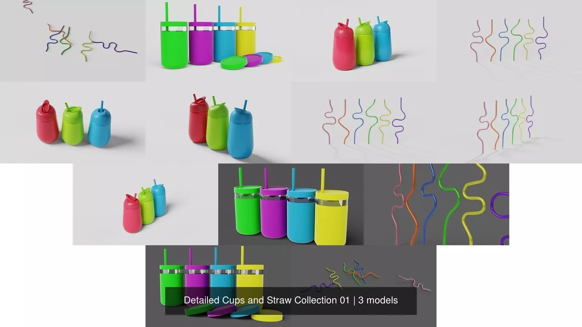 Detailed Cups and Straw Collection 01 _0