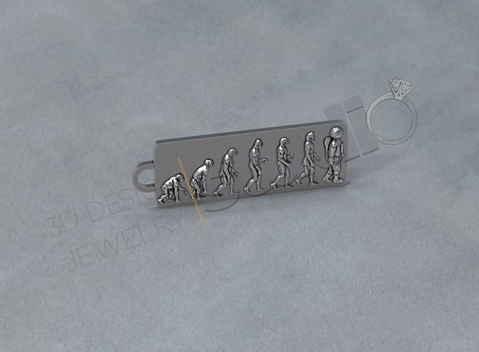 Beautiful detailed evolution pendant 3d model 3D print model