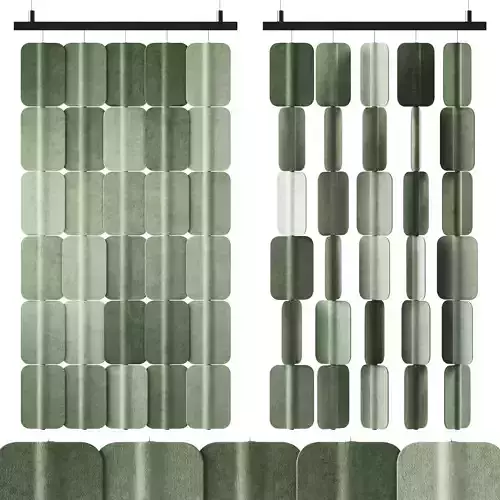 Patch PA H006 x5 Hanging Acoustic Divider by True Design 3D model