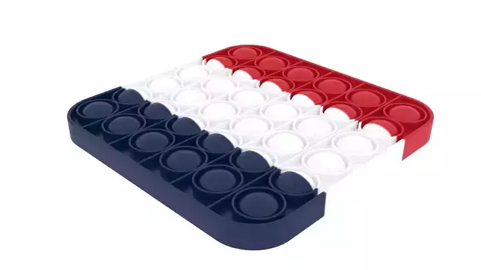 Square Flag of France Pop It Fidget Toy