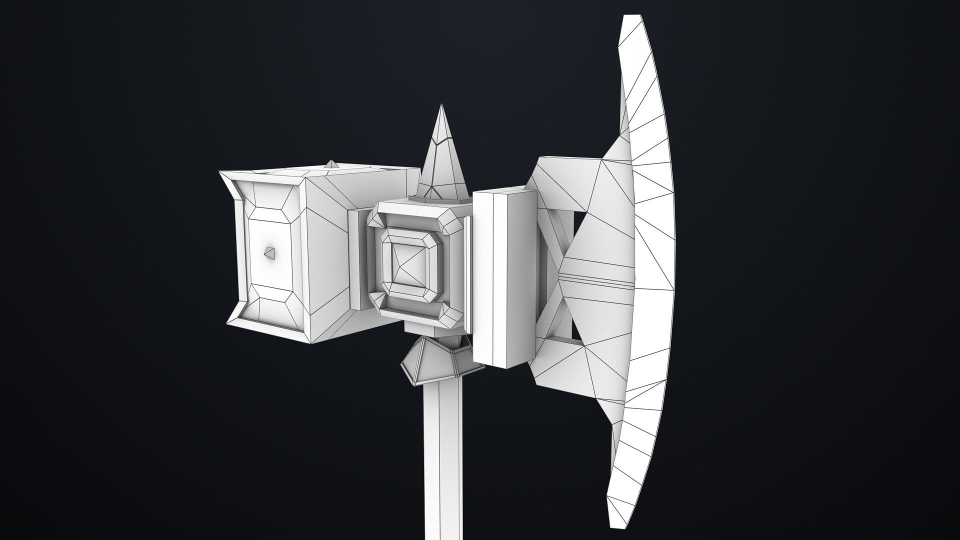 Battle Hammer 07 All PBR Unity UE V-Ray Textures Included Low-poly 3D model_30