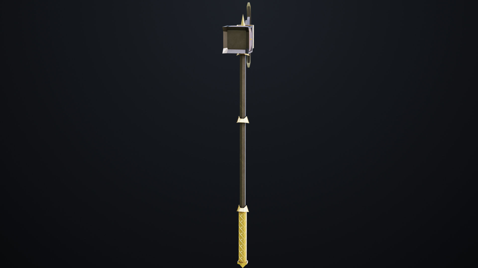Battle Hammer 07 All PBR Unity UE V-Ray Textures Included Low-poly 3D model_3
