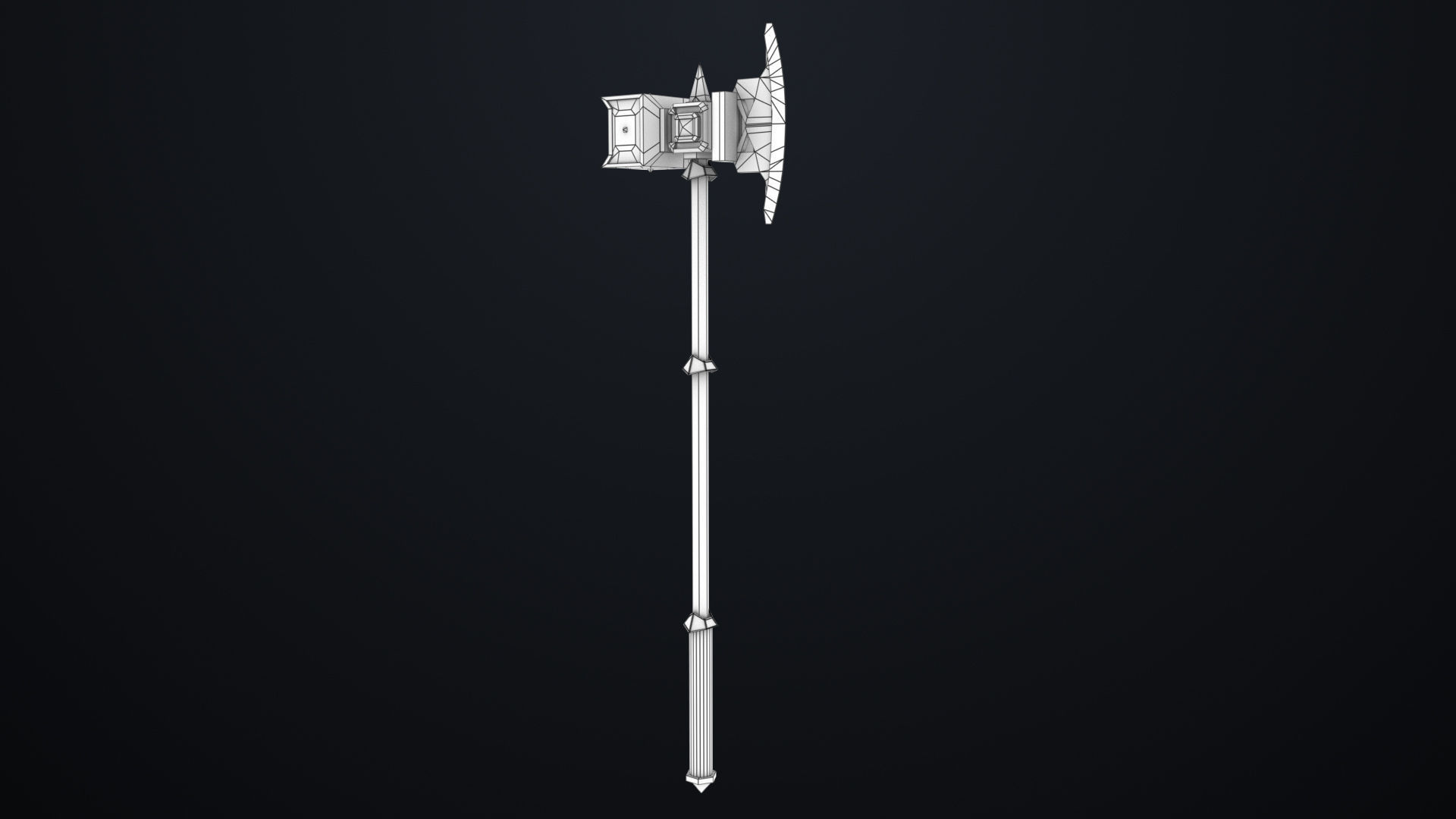 Battle Hammer 07 All PBR Unity UE V-Ray Textures Included Low-poly 3D model_25