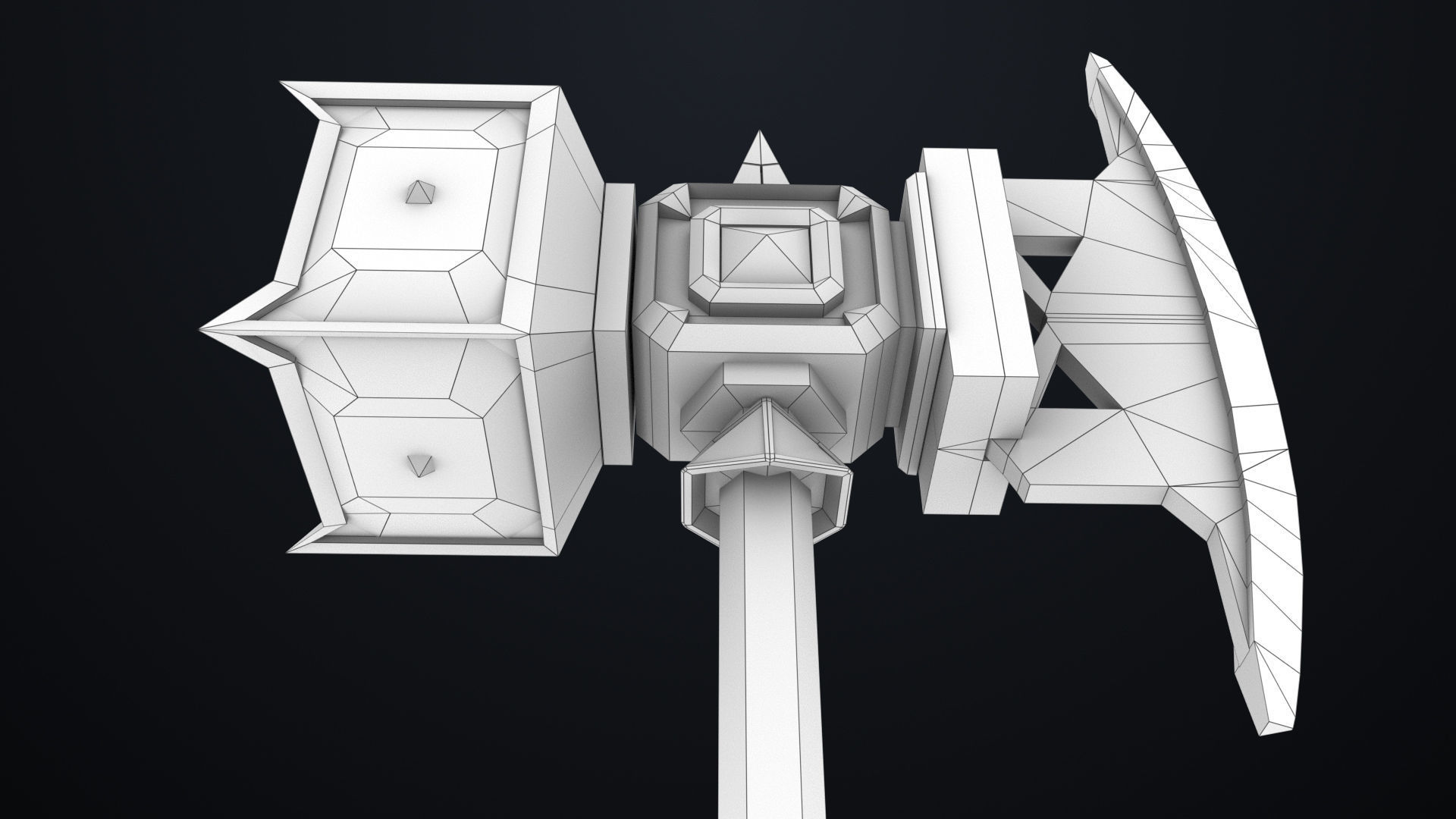 Battle Hammer 07 All PBR Unity UE V-Ray Textures Included Low-poly 3D model_29