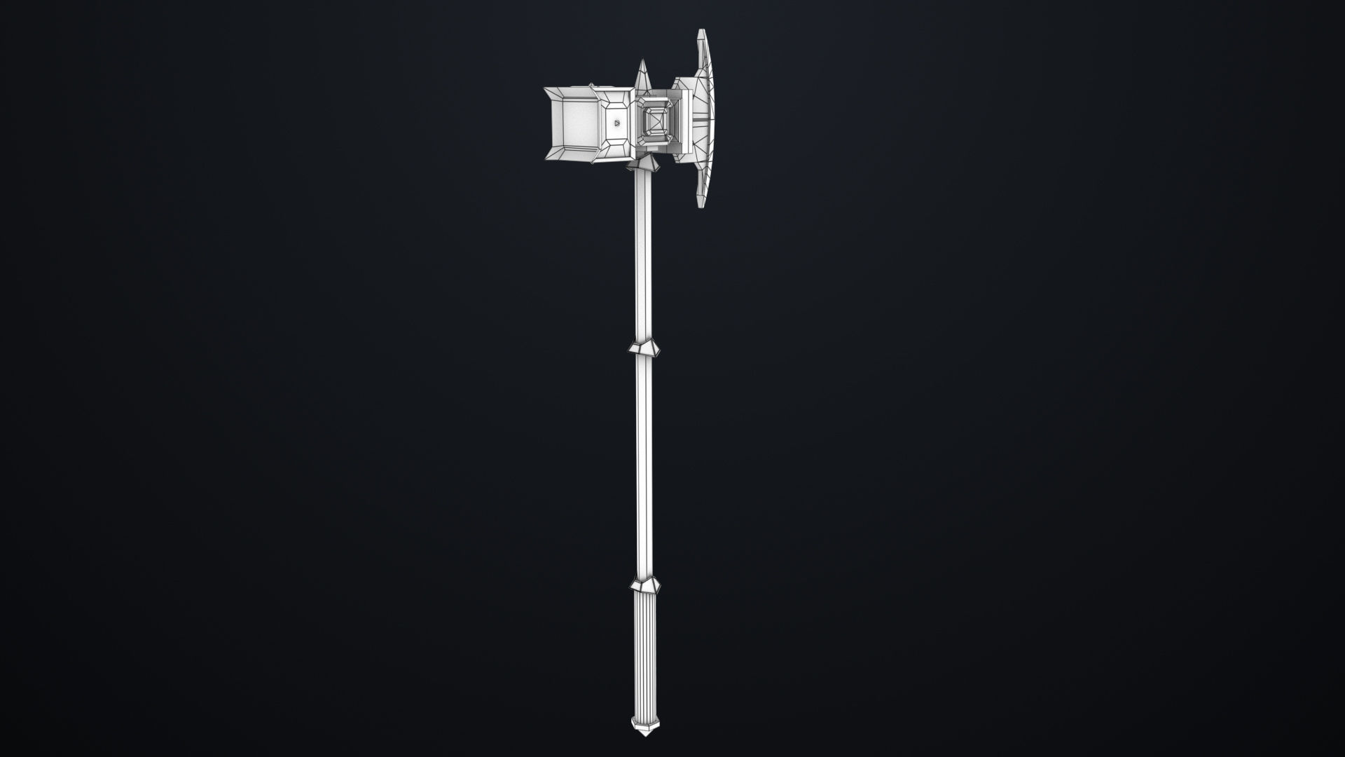 Battle Hammer 07 All PBR Unity UE V-Ray Textures Included Low-poly 3D model_26