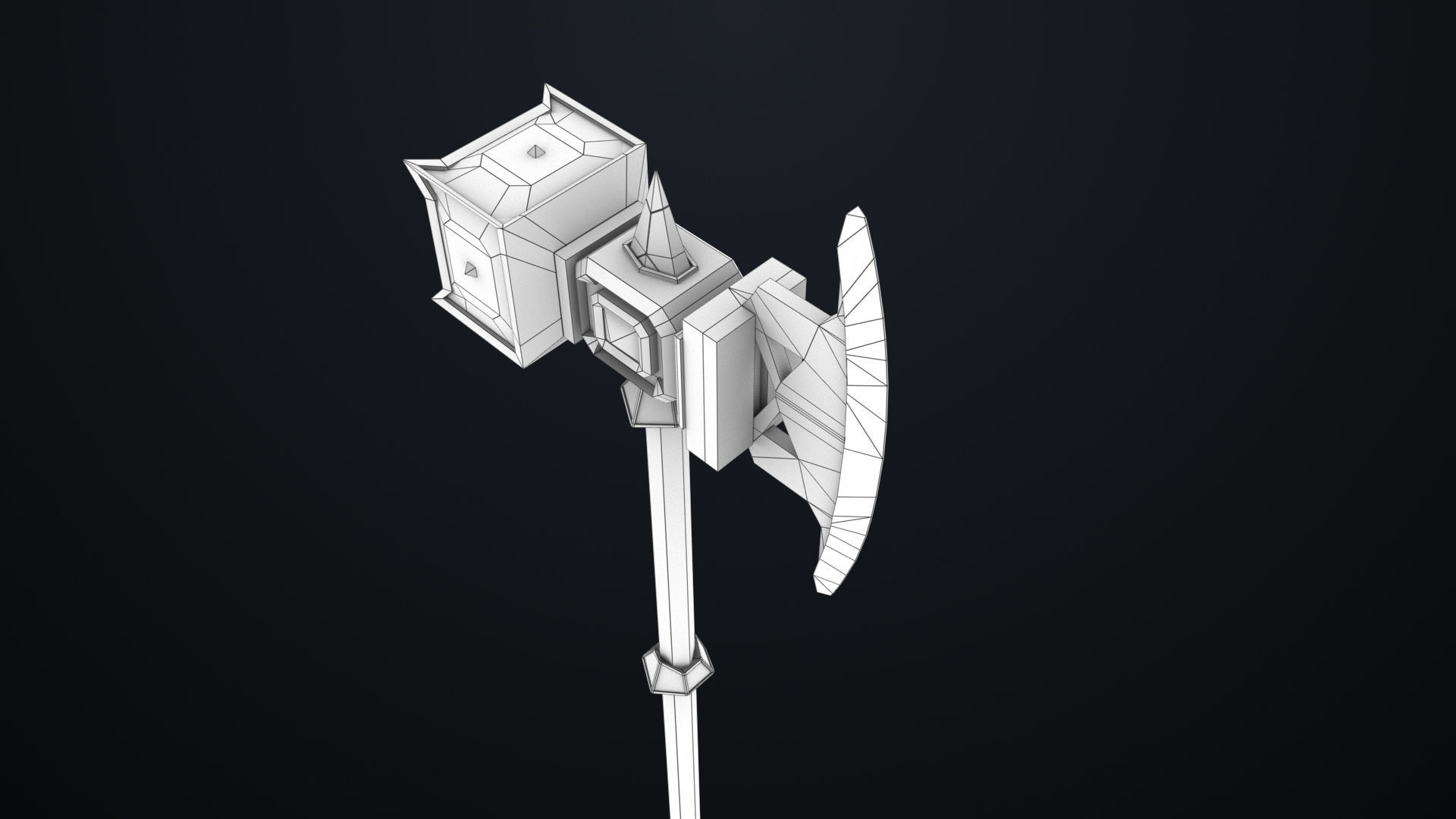 Battle Hammer 07 All PBR Unity UE V-Ray Textures Included Low-poly 3D model_28