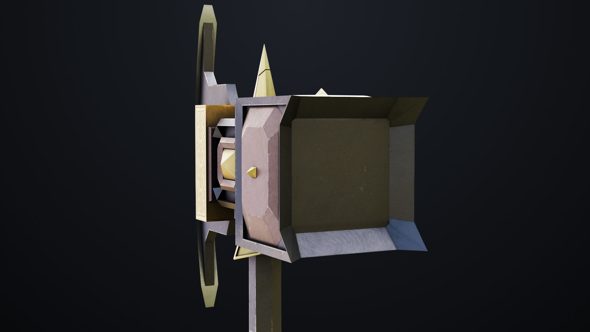 Battle Hammer 07 All PBR Unity UE V-Ray Textures Included Low-poly 3D model_21