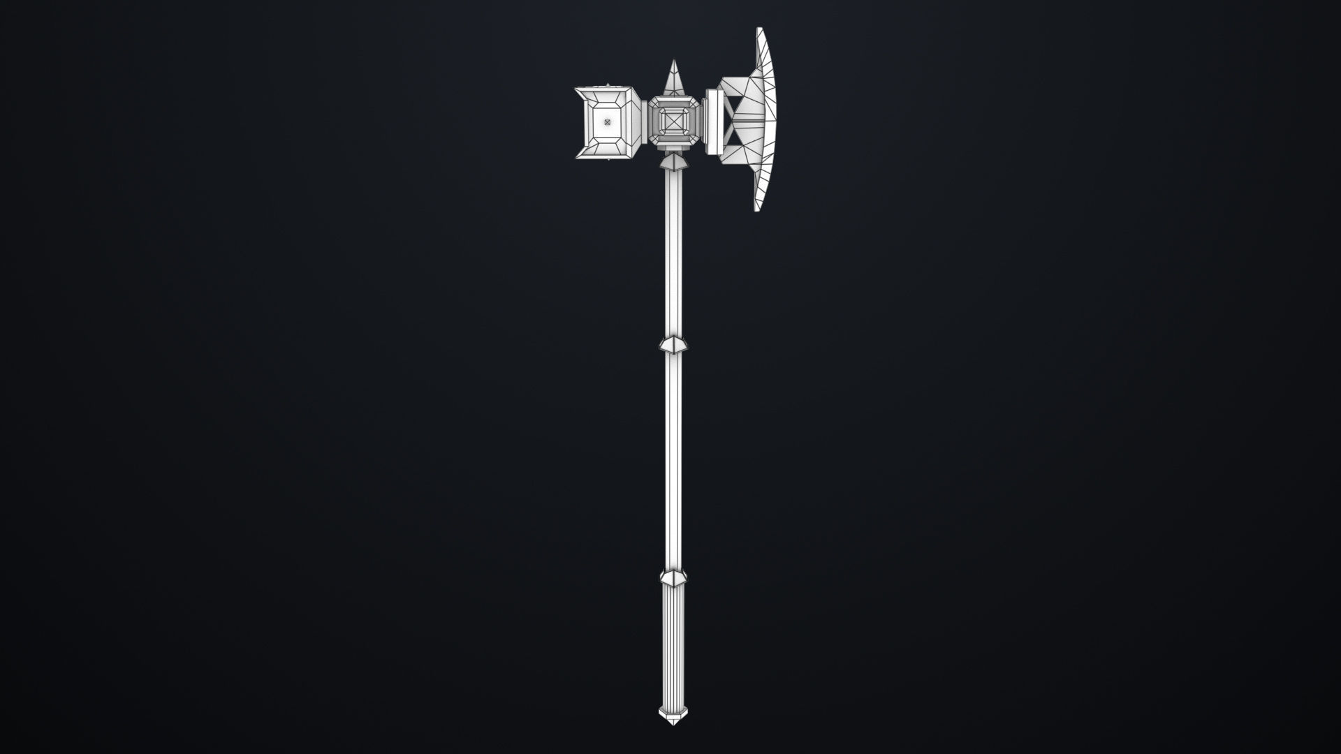 Battle Hammer 07 All PBR Unity UE V-Ray Textures Included Low-poly 3D model_23