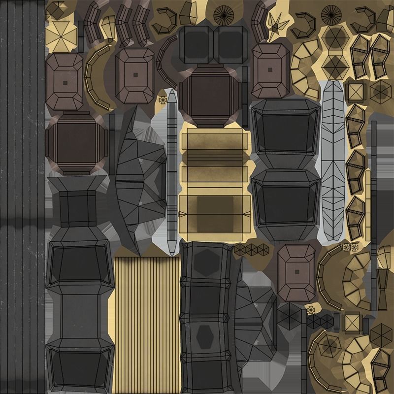 Battle Hammer 07 All PBR Unity UE V-Ray Textures Included Low-poly 3D model_33