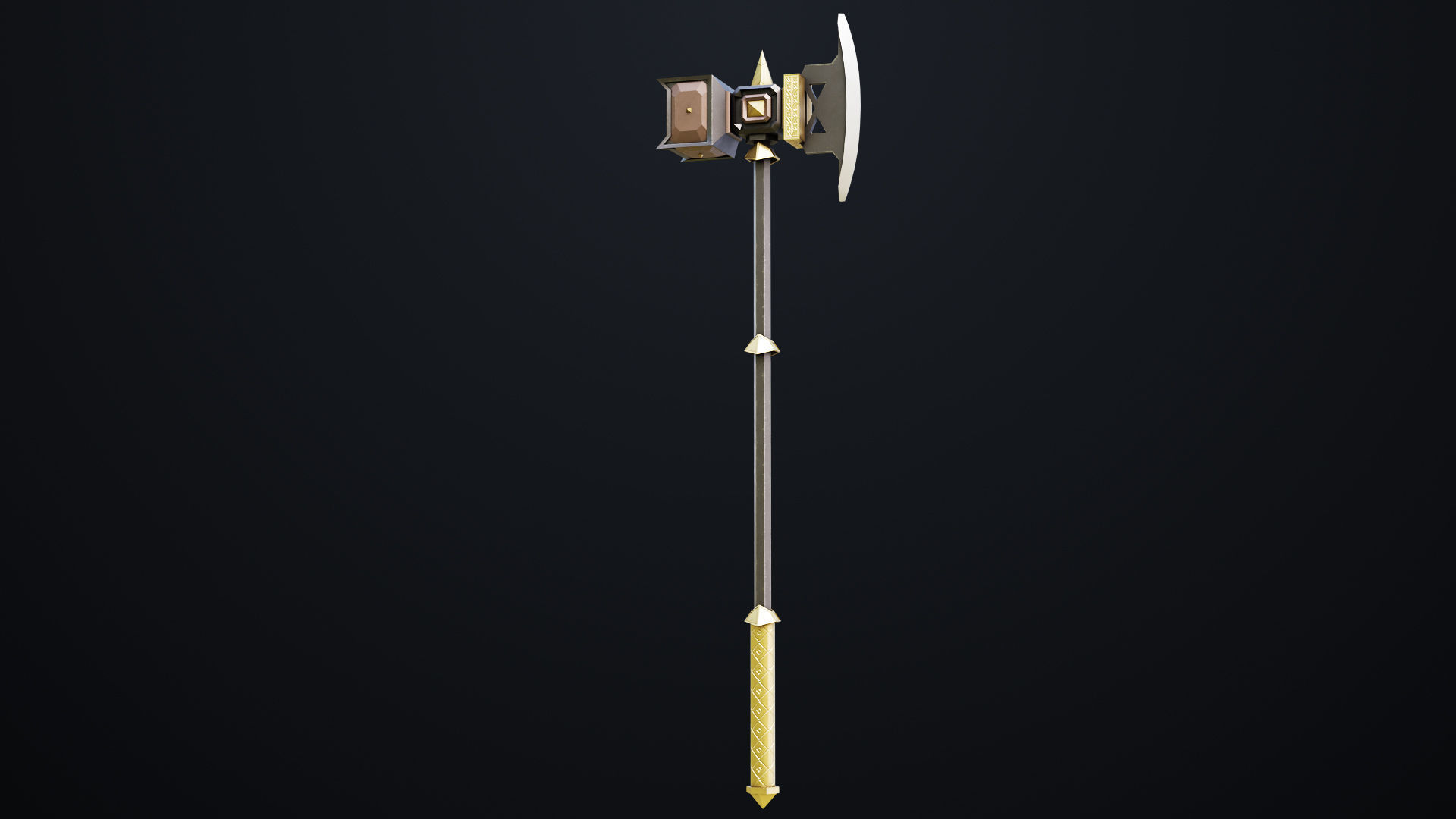 Battle Hammer 07 All PBR Unity UE V-Ray Textures Included Low-poly 3D model_18