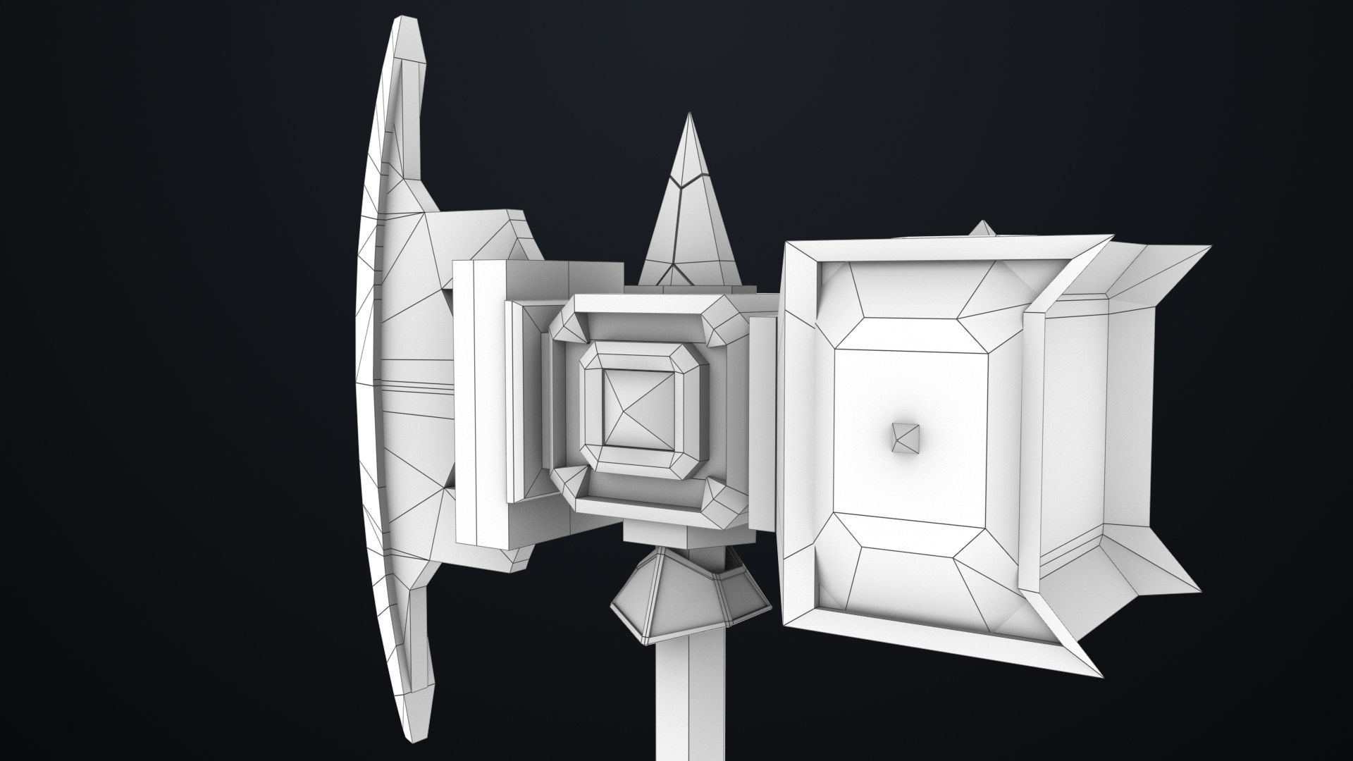 Battle Hammer 07 All PBR Unity UE V-Ray Textures Included Low-poly 3D model_31