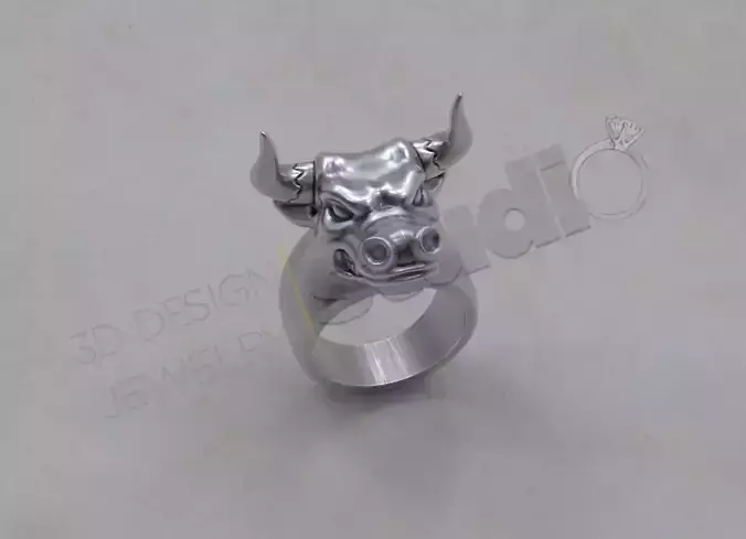 Beautiful detailed bull head 3d model