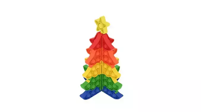 Christmas Tree 3d Puzzle Pop It Fidget Toy 3D model
