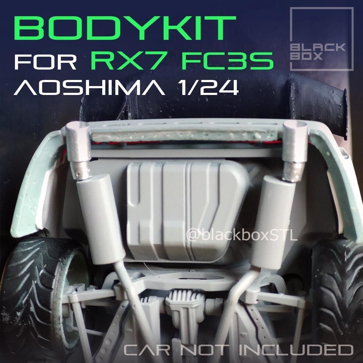 BODYKIT For RX7 FC3 Aoshima 1-24th modelkit 3D print model_7