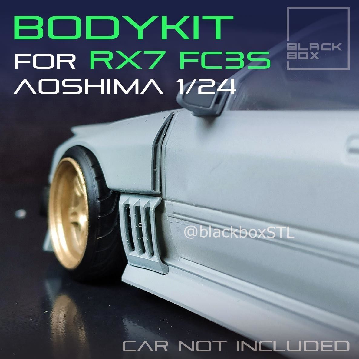 BODYKIT For RX7 FC3 Aoshima 1-24th modelkit 3D print model_5