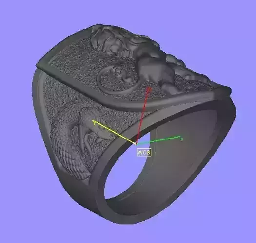 lion and cobra ring