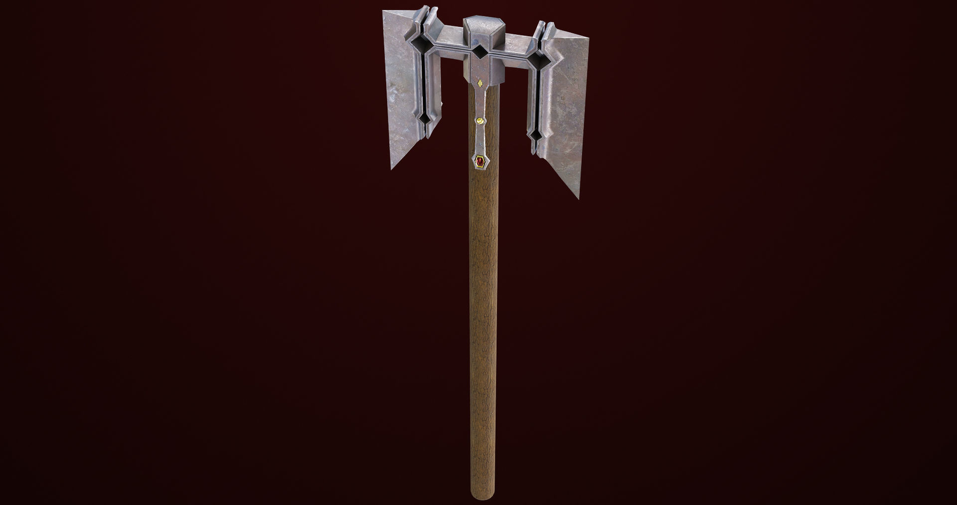Battle Hammer 08 All PBR Unity UE V-Ray Textures Included Low-poly 3D model_18
