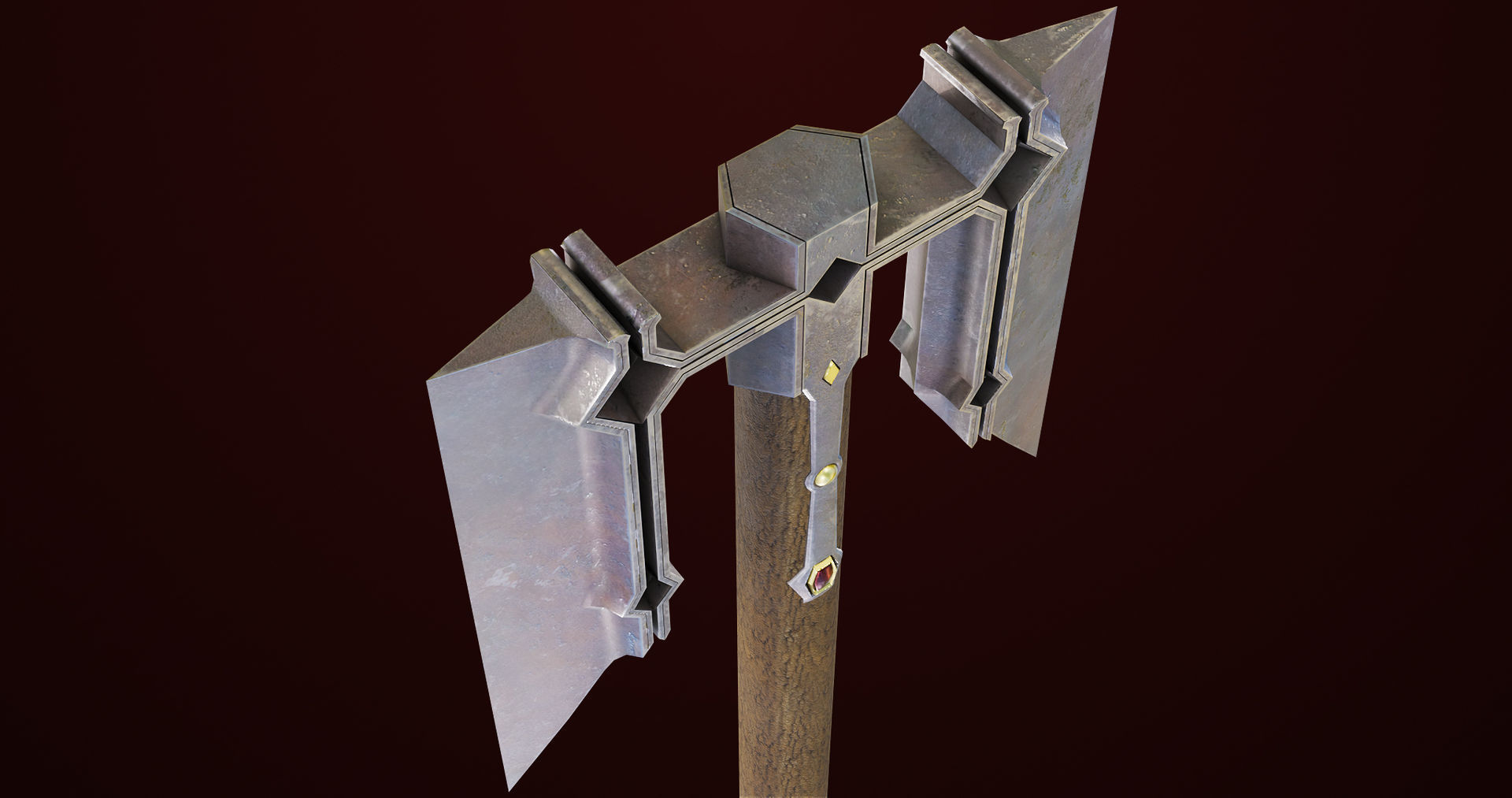 Battle Hammer 08 All PBR Unity UE V-Ray Textures Included Low-poly 3D model_14