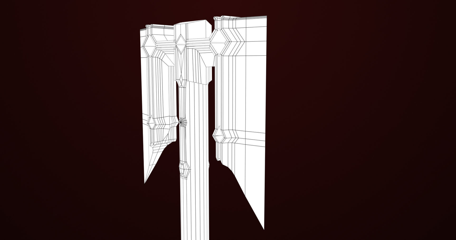 Battle Hammer 08 All PBR Unity UE V-Ray Textures Included Low-poly 3D model_28