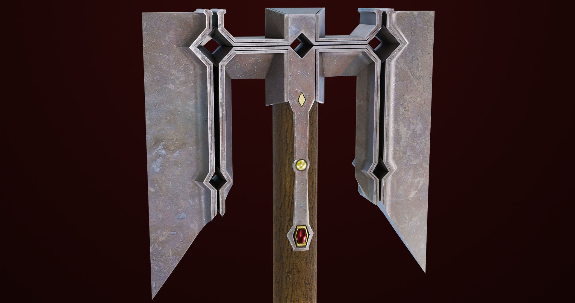Battle Hammer 08 All PBR Unity UE V-Ray Textures Included Low-poly 3D model_5