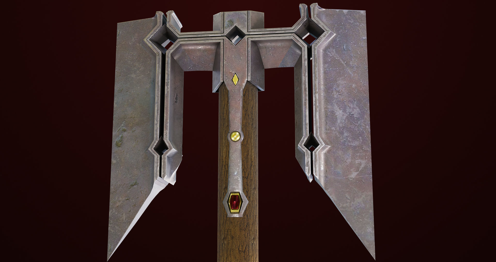 Battle Hammer 08 All PBR Unity UE V-Ray Textures Included Low-poly 3D model_17