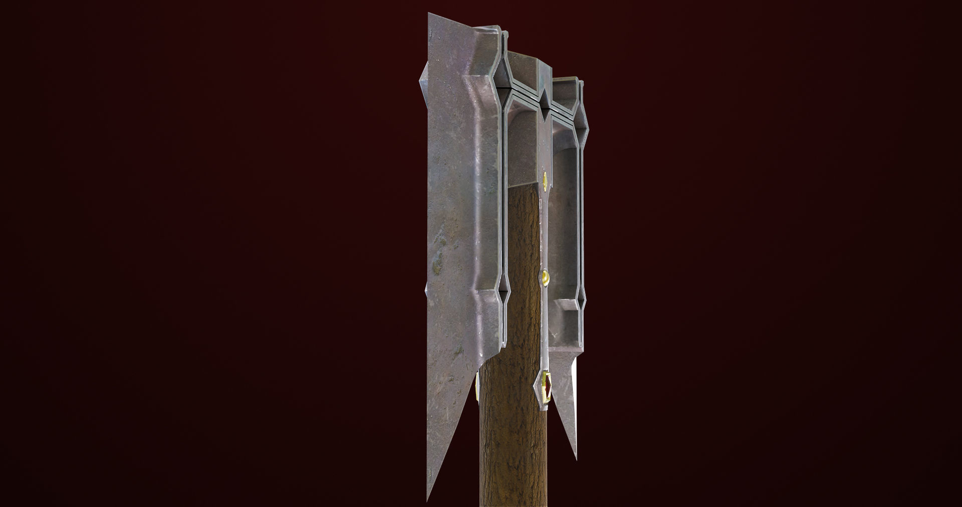 Battle Hammer 08 All PBR Unity UE V-Ray Textures Included Low-poly 3D model_12