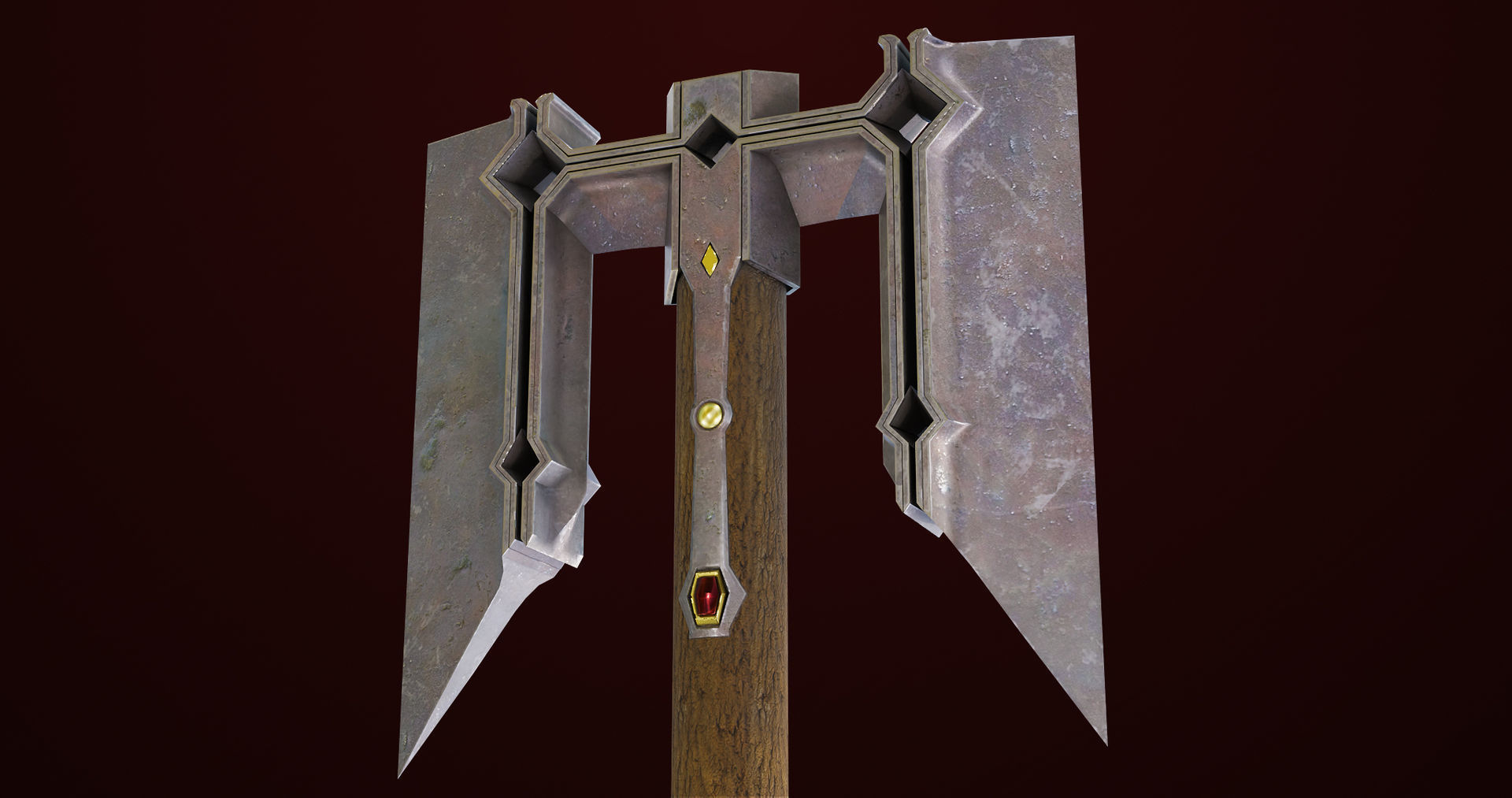 Battle Hammer 08 All PBR Unity UE V-Ray Textures Included Low-poly 3D model_7