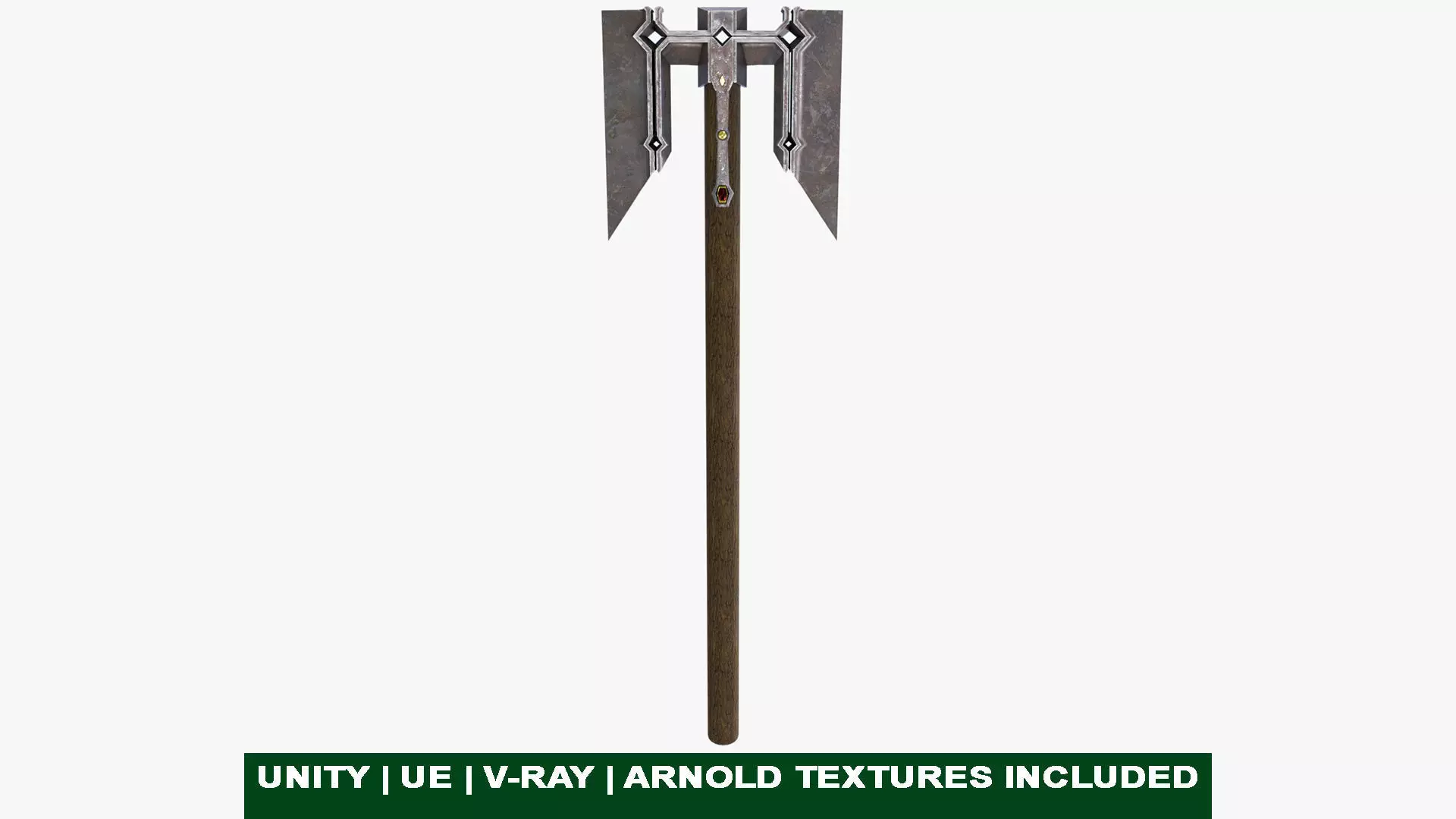 Battle Hammer 08 All PBR Unity UE V-Ray Textures Included Low-poly 3D model_0