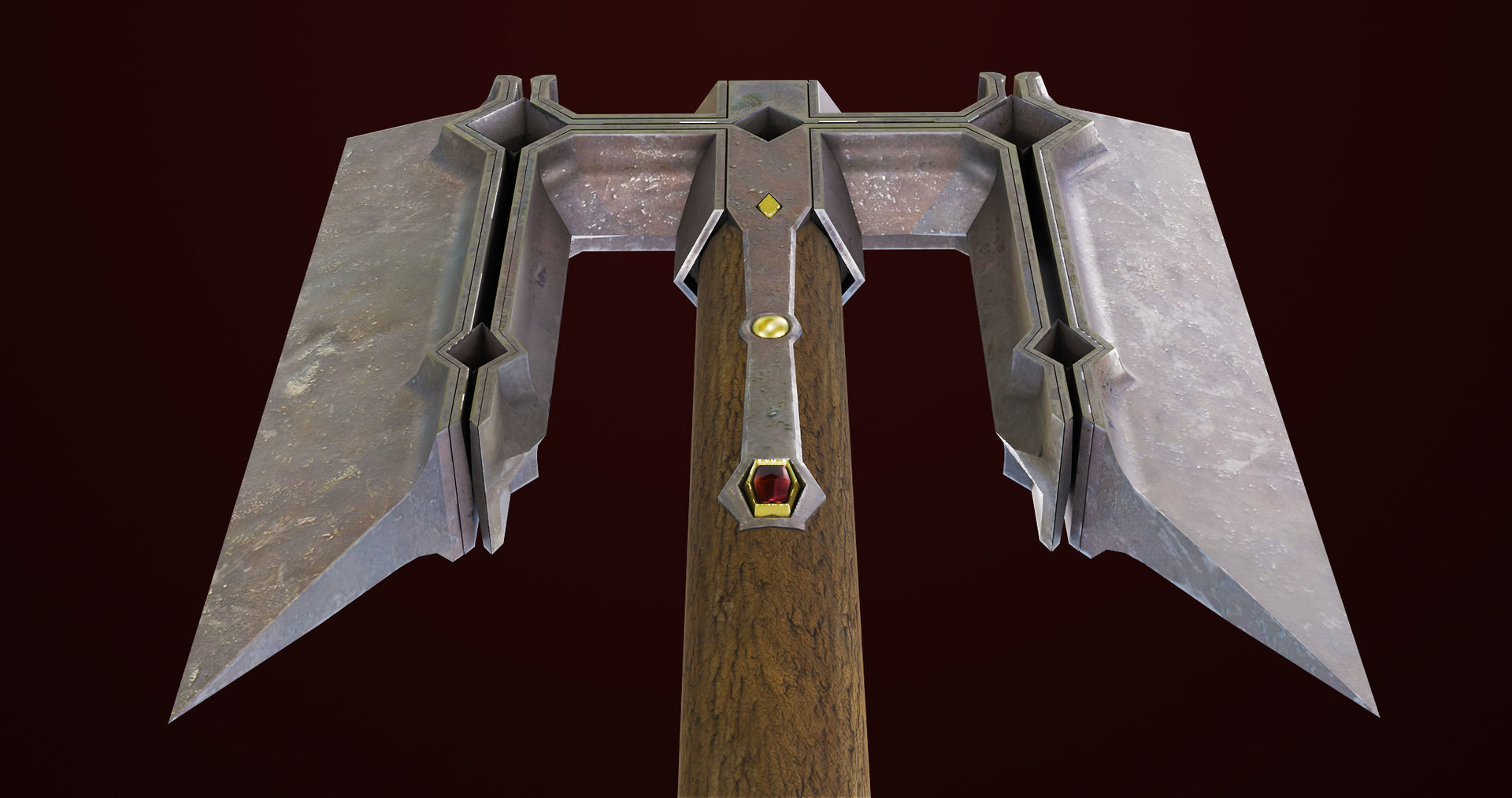 Battle Hammer 08 All PBR Unity UE V-Ray Textures Included Low-poly 3D model_11