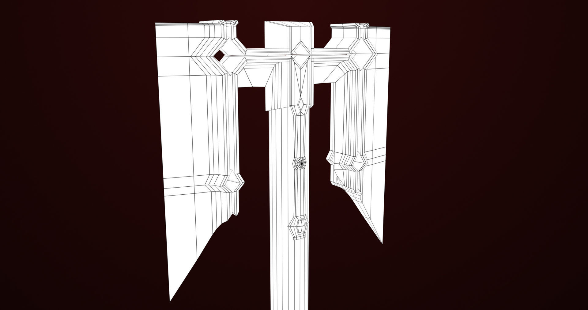 Battle Hammer 08 All PBR Unity UE V-Ray Textures Included Low-poly 3D model_27