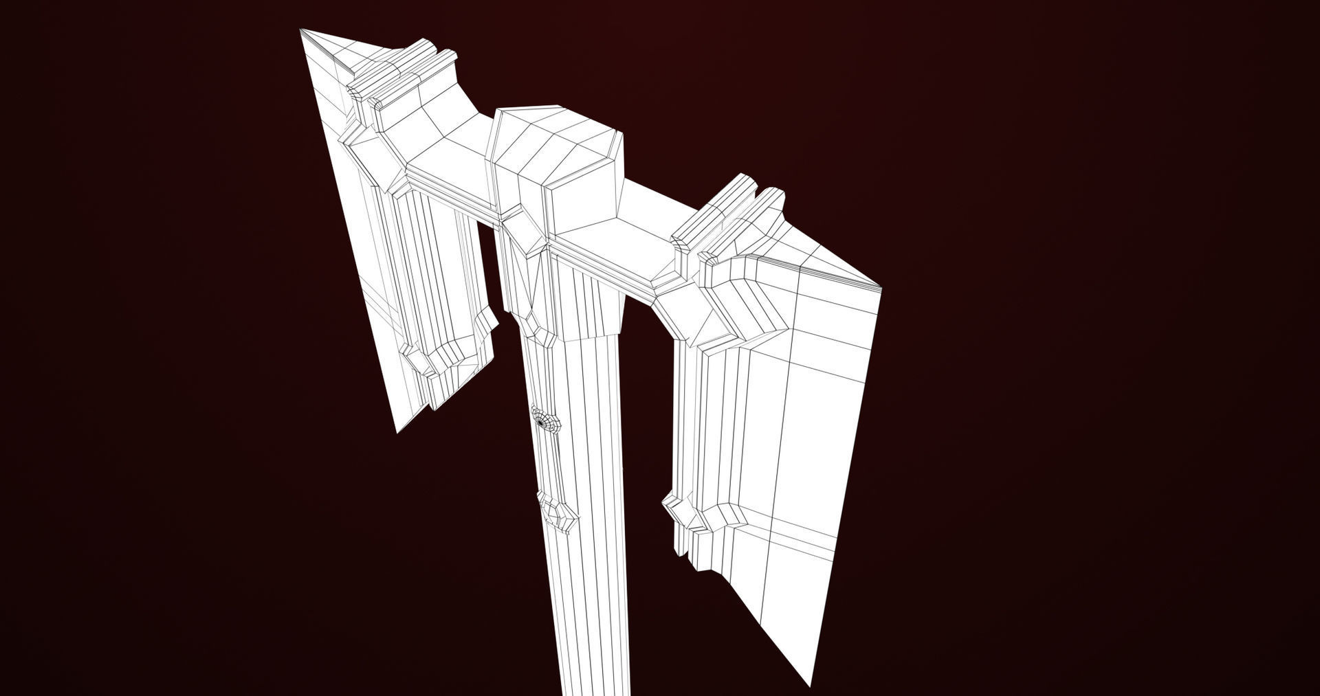 Battle Hammer 08 All PBR Unity UE V-Ray Textures Included Low-poly 3D model_29