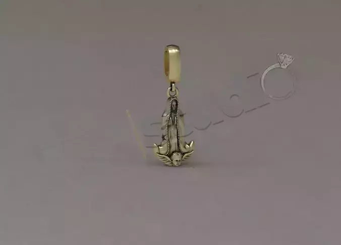 Detailed pandora Mary pendant 3d model