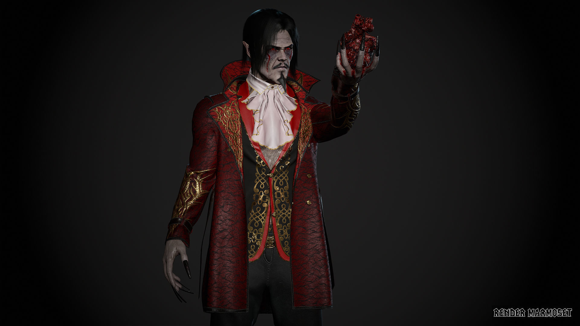 Dracula Low-poly 3D model_9