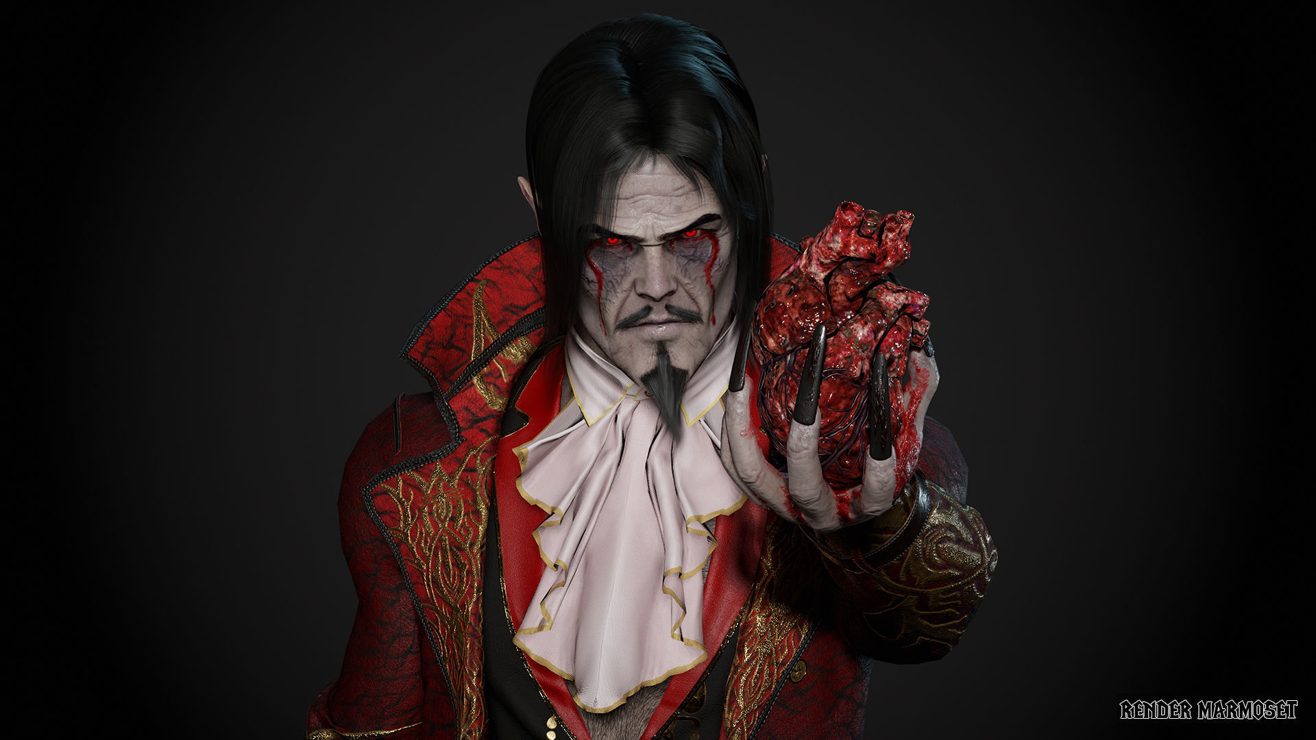 Dracula Low-poly 3D model_7