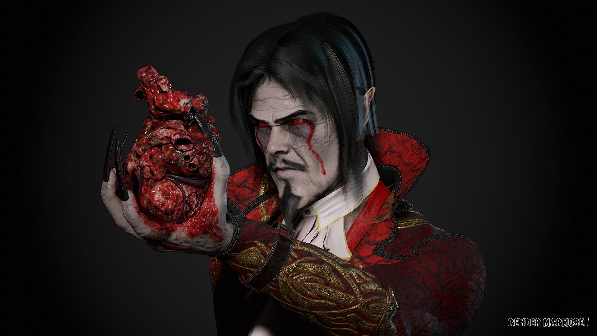 Dracula Low-poly 3D model_10
