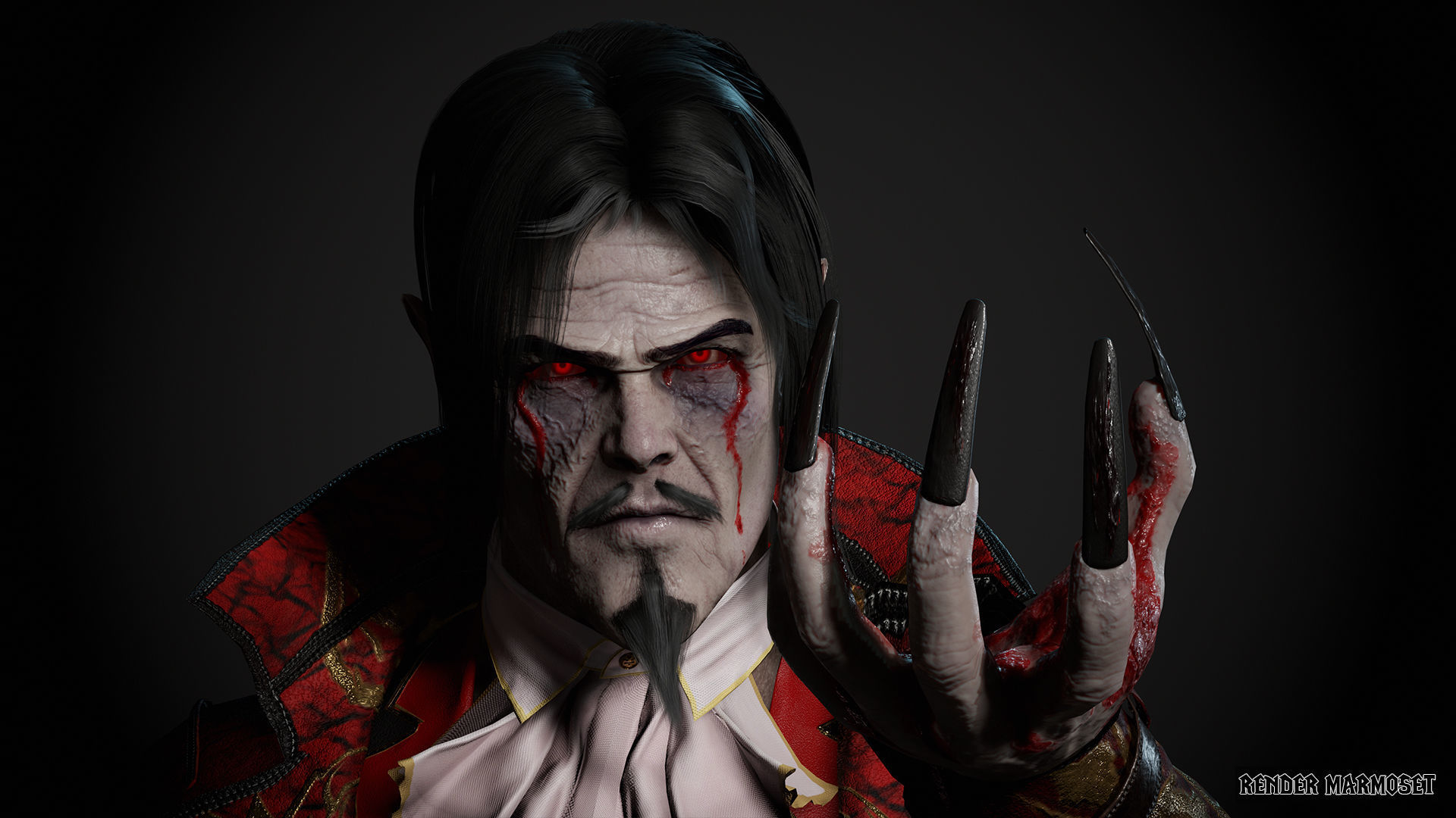 Dracula Low-poly 3D model_6