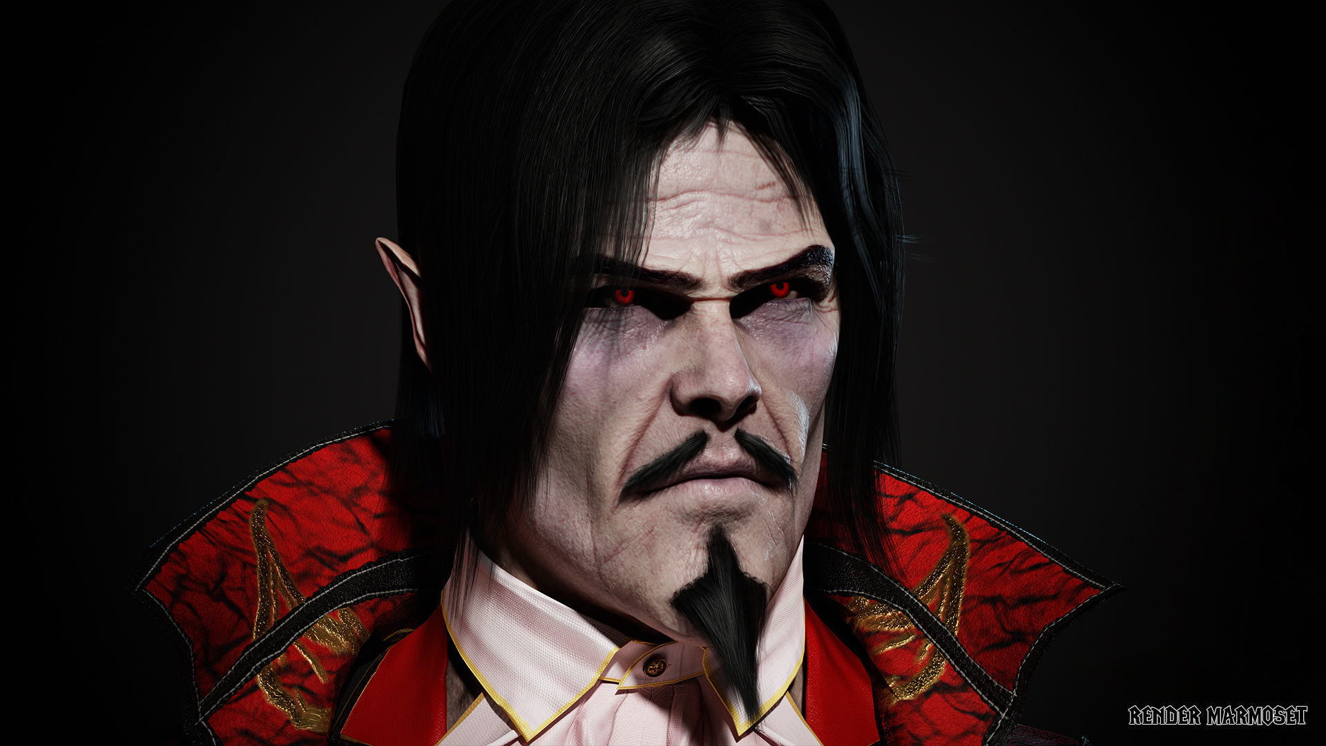 Dracula Low-poly 3D model_4