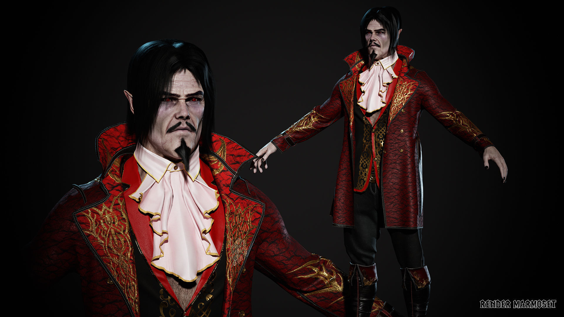 Dracula Low-poly 3D model_11