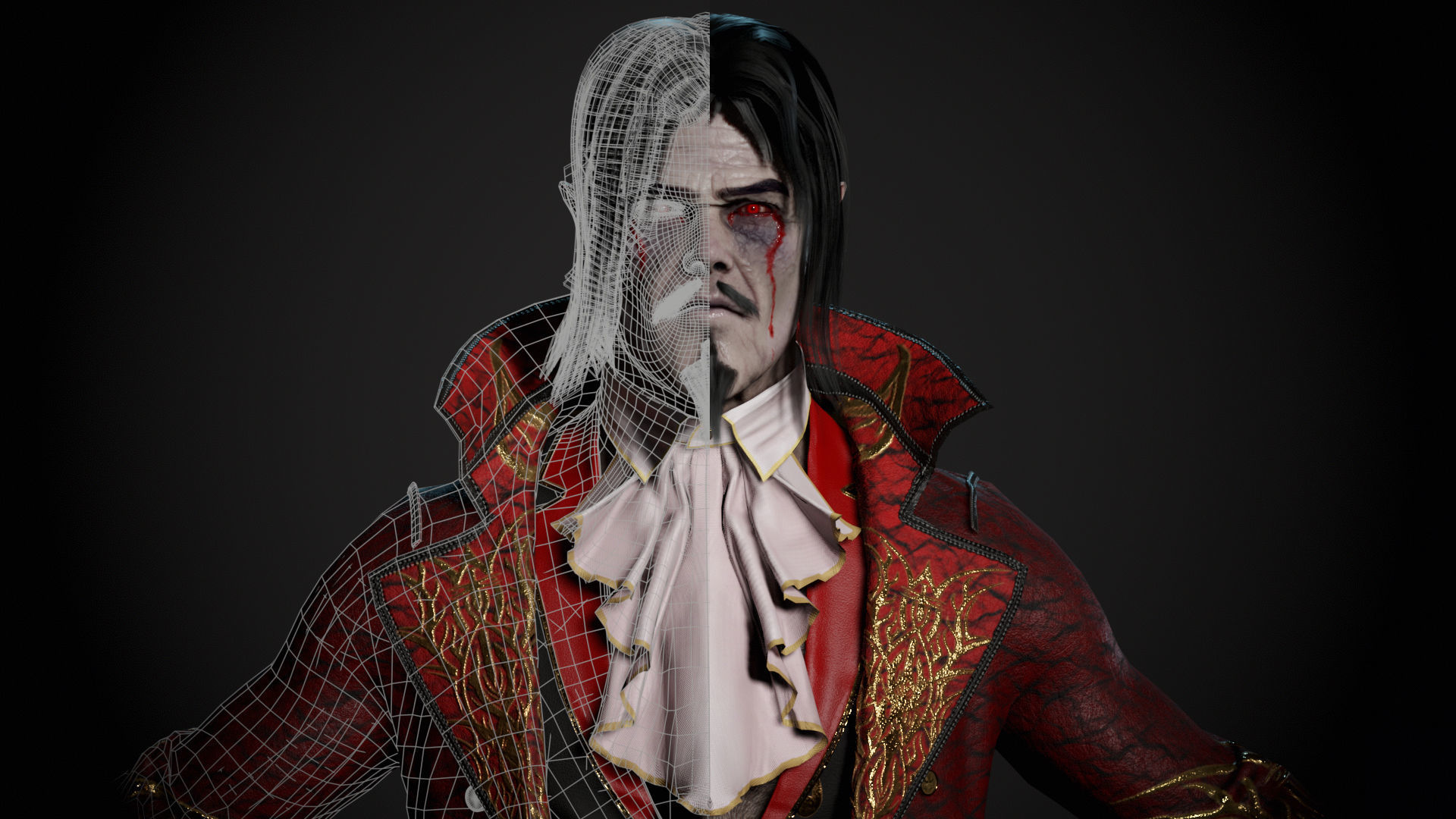 Dracula Low-poly 3D model_14