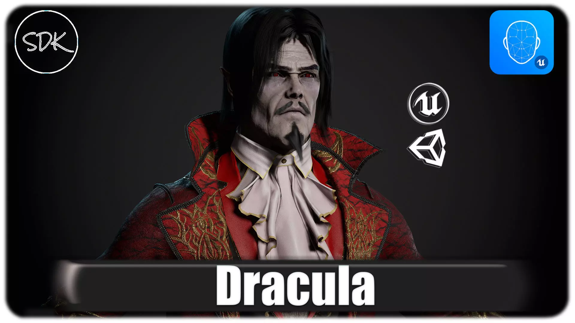 Dracula Low-poly 3D model_0