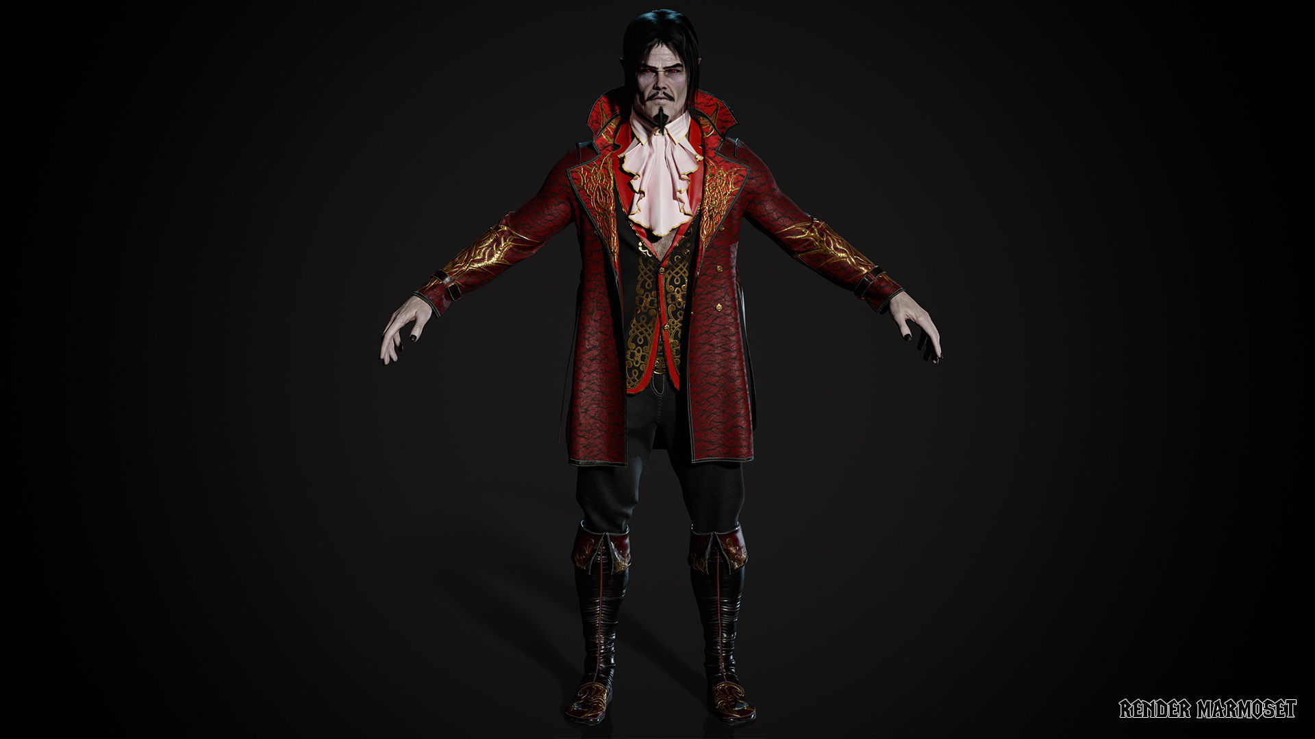 Dracula Low-poly 3D model_13