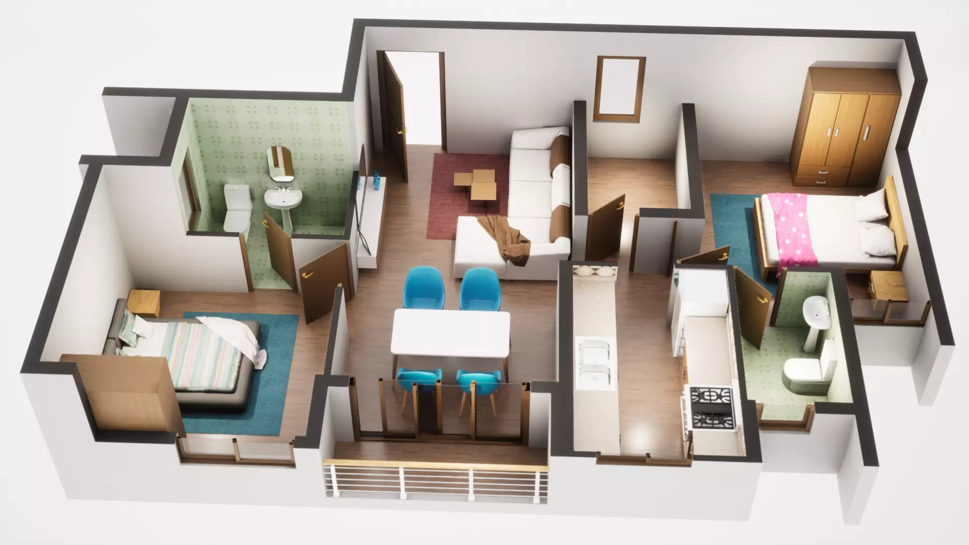 3D Floor Plan Model 21 3D model_0