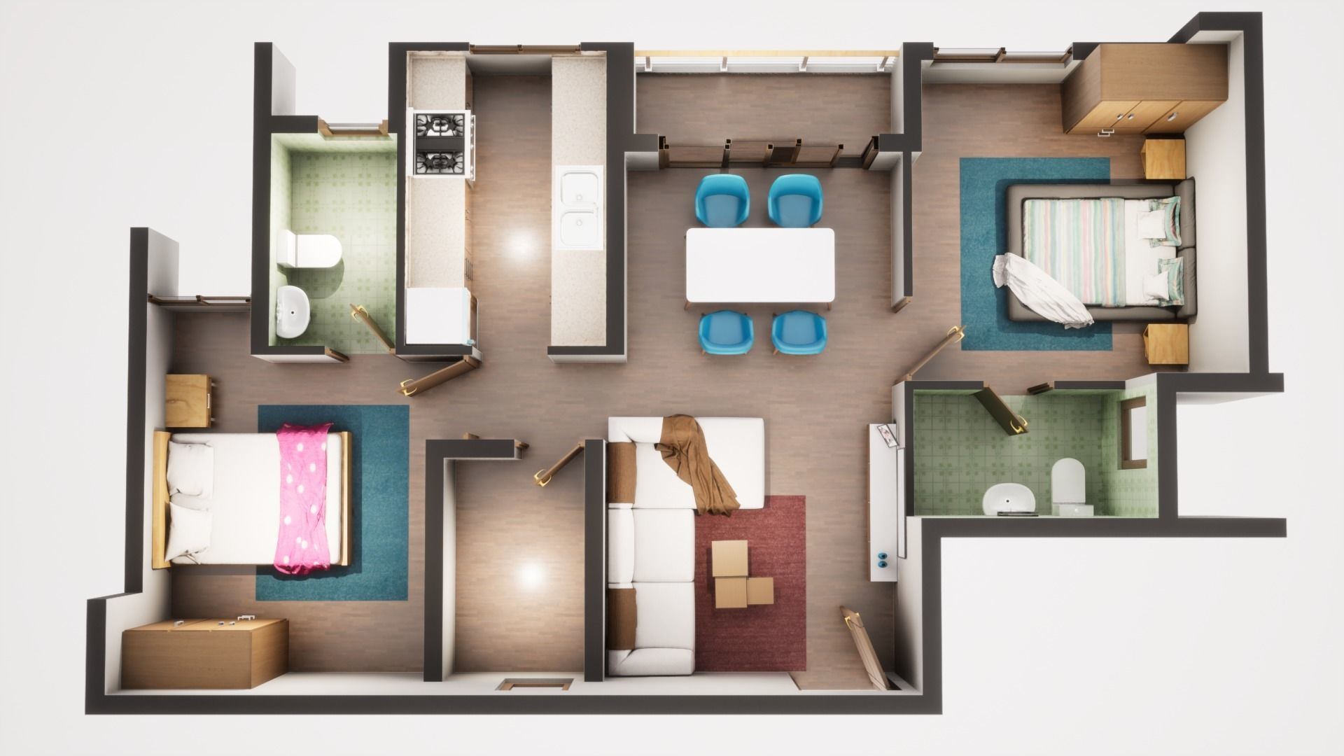 3D Floor Plan Model 21 3D model_3
